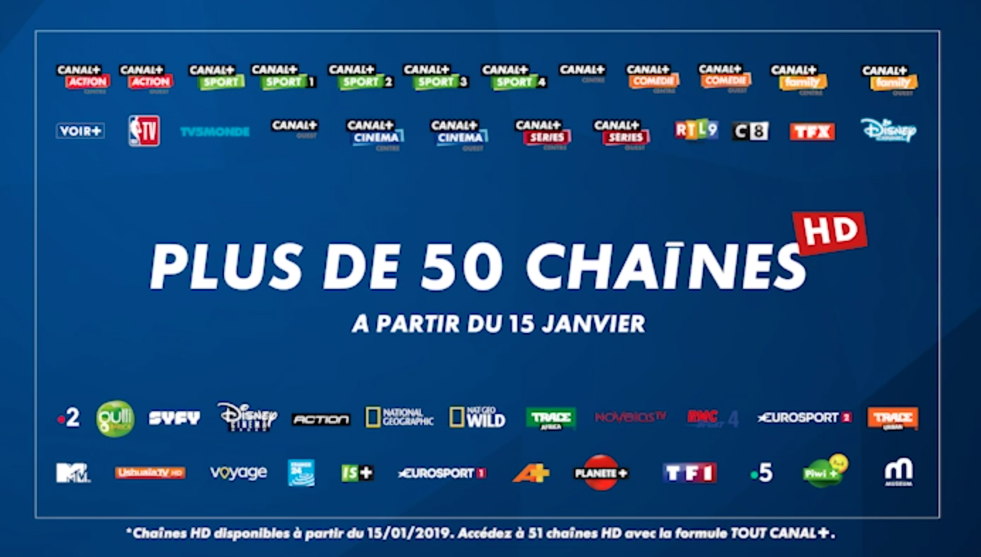 50 chaines HD sur Les Bouquets CANAL+